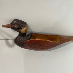 Vintage Syroco Duck Planter Holder 1961 MCM Bird Figurine Home Decor USA